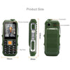 L9 Triple Proofing Elder Phone, Waterproof Shockproof Dustproof, 3800mAh Battery, 1.8 inch, 21 Keys, LED Flashlight, FM, Dual SIM(Black)