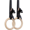with 2.8cm Webbing 1 Pair Adult Fitness Gymnastics Training Wooden Rings Indoor Fitness Equipment, Thickness:32mm