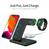 Z5A QI Vertical Magnetic Wireless Charger for Mobile Phones & Apple Watches & AirPods / Samsung Galaxy Buds / Huawei Free Buds, with Touch Ring Light (Black)