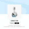 S925 Sterling Silver Small Cable Car Pendant DIY Bracelet Necklace Accessories