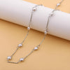 Retro Handmade Pearl Multi-Purpose Anti-Lost Hanging Lanyard Mask Glasses Chain(Silver)