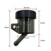 2 PCS Motorcycle Modification Accessories Off-Road Vehicle Large Displacement Straight Pump Transparent Oil Cup Brake Pump Modified Oil Pot(Oblique Black)