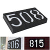 0.36W Solar Powered Wall Mount 6 LEDs Lighting Doorplate Lamp House Number Porch Lights with Solar Pannel(8)
