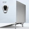Metal Foldable Heightening Back Sticker Laptop Cooling Bracket(Silver + Black)