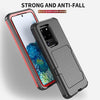 For Samsung Galaxy S20+ Dustproof Pressure-proof Shockproof PC + TPU Case with Card Slot & Mirror(Black)