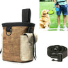 Canvas Dog Treat Training Pouch with Bowl - Brown