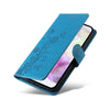 For Samsung Galaxy A36 5G / A56 5G Embossed Butterfly Flowers Leather Phone Case(Blue)