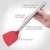 kn605 Stainless Steel Handle Silicone Slice High Temperature Resistance Cooking Slice(Grey)