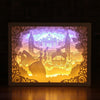 3D Stereo Light Paper Carving Lamp Creative Gift(Carriage)