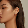 S925 Sterling Silver Colorful Heart Ear Stud Women Earrings