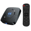 6K Ultra HD Android 12.0 Smart TV Box with Remote Control, 4GB+32GB, Allwinner H616 1.5GHZ Quad-Core(EU Plug)