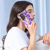 For Samsung Galaxy S25 Ultra 5G Splicing Marble Flower IMD TPU Phone Case Ring Holder(Dark Purple)