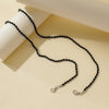 Drop-Shaped Beaded Crystal Mask Anti-Lost Lanyard Fashion Glasses Chain(Black)