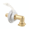 Brass Water Inlet Check Valve For Yacht RV With Adapter(White)