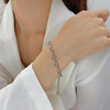 OPK 1384 Stainless Steel Plain Chain Jewelry Simple Splicing Bracelet, Color: Steel Color