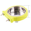 Stainless Steel Pet Bowl Hanging Bowl Anti-Overturning Dog Cat Bowl Feeder, Specification: Small (Green)