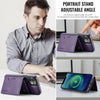 For iPhone 12 / 12 Pro DG.MING MAGKING-K2 Series MagSafe RFID Card Bag Detachable Phone Case(Purple)