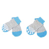Dog Socks Anti-Scratch Cotton L Grey Blue (4 Pack)