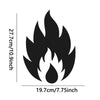 2pcs /Set Acrylic Flame Mirror Stereo Wall Stickers Home Decoration Soft Mirror(Black)
