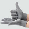 5pairs Outdoor Breathable Non-slip Particle Silicone Hiking Riding Nylon Gloves Thin Mittens(Grey)