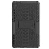 For Samsung Galaxy Tab A7 Lite Tire Texture Shockproof TPU+PC Protective Case with Holder(Black)