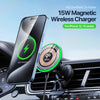V5 15W Qi2 Air Outlet Car Transparent Magnetic Wireless Charging Holder(Black)