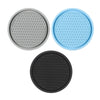 3pcs 7cm Car Diamond-free Water Coaster Interior Anti-slip Mat(Gray)