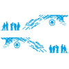 2 PCS/Set D-123 Soldiers Pattern Car Modified Decorative Sticker(Blue)