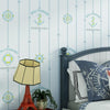 0.53 x 3m 3D Stars Moon Self-Adhesive Wallpaper Mediterranean Children Wall Sticker(2502 Light Blue)