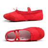 Flats Soft Ballet Shoes Latin Yoga Dance Sport Shoes for Children & Adult(Red)