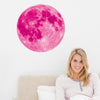 Fluorescent Moon Wall Stickers Halloween Wall Stickers Bedroom Living room Decorative Wall Stickers(Pink)