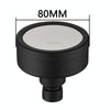Removable and Washable 304 Stainless Steel Round Pressurized Top Spray Shower Head, Size: 80mm(Black)