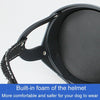 Pet Helmet for Dogs & Cats, M, Black & Yellow