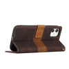 For iPhone 11 Grid Stitching Leather Phone Case with Lanyard(Brown)