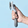Self-Cleaning Slicker Brush for Dogs & Cats - Grey