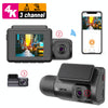 M700A 3 Channels Car Recorder 4K UHD Front+1080P Inside+2K Rear+GPS+WIFI Dash Cam(Black)