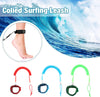 5mm / 10ft Coiled Surfboard Leash Storm Series Surfing Leg Rope(Black)