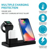 Q12 3 in 1 Quick Wireless Charger for iPhone, Apple Watch, AirPods and other Android Smart Phones(Black)