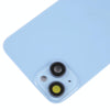 iPhone 14 Plus Glass Back Cover with Ring Holder - Blue