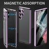 For Samsung Galaxy S25 Ultra 5G HD Full Cover Magnetic Metal Tempered Glass Phone Case(Black)
