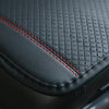 Car Center Console Cover Mat Fiber Leather Embossed Double Line Armrest Cover 32x19cm(Black Orange)