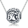 S925 Sterling Silver 26 English Letter Beads DIY Bracelet Necklace Accessories, Style:F