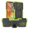 For Nokia G300 Tire Texture TPU + PC Phone Case with Holder(Green)