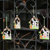 Easter Wooden Pendants Festive Atmosphere Decorative Items(Purple Pants Take Carrot Rabbit)