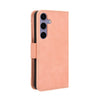 For Samsung Galaxy S24 FE 5G Skin Feel Calf Texture Card Slots Leather Phone Case(Pink)