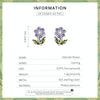 S925 Sterling Silver Flower Ear Stud Women Earrings(Purple)