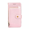 For alcatel 1B 2022 Zipper Bag Leather Phone Case(Rose Gold)
