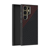 For Samsung Galaxy S24 Ultra 5G ABEEL C Carbon Fiber Series 6D Micro Relief MagSafe Phone Case(Black Red)