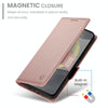 For Samsung Galaxy S25 5G Side Buckle Magnetic Frosted Leather Phone Case(Rose Gold)