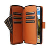For Samsung Galaxy S24 5G Nine-card Slots Zipper Wallet Bag Leather Phone Case(Brown)